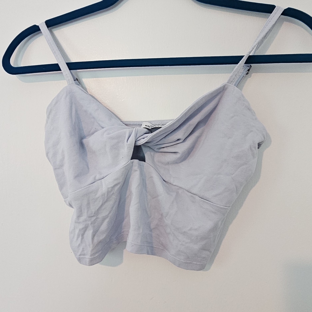 Hollister Baby Blue Twist Keyhole Bralette